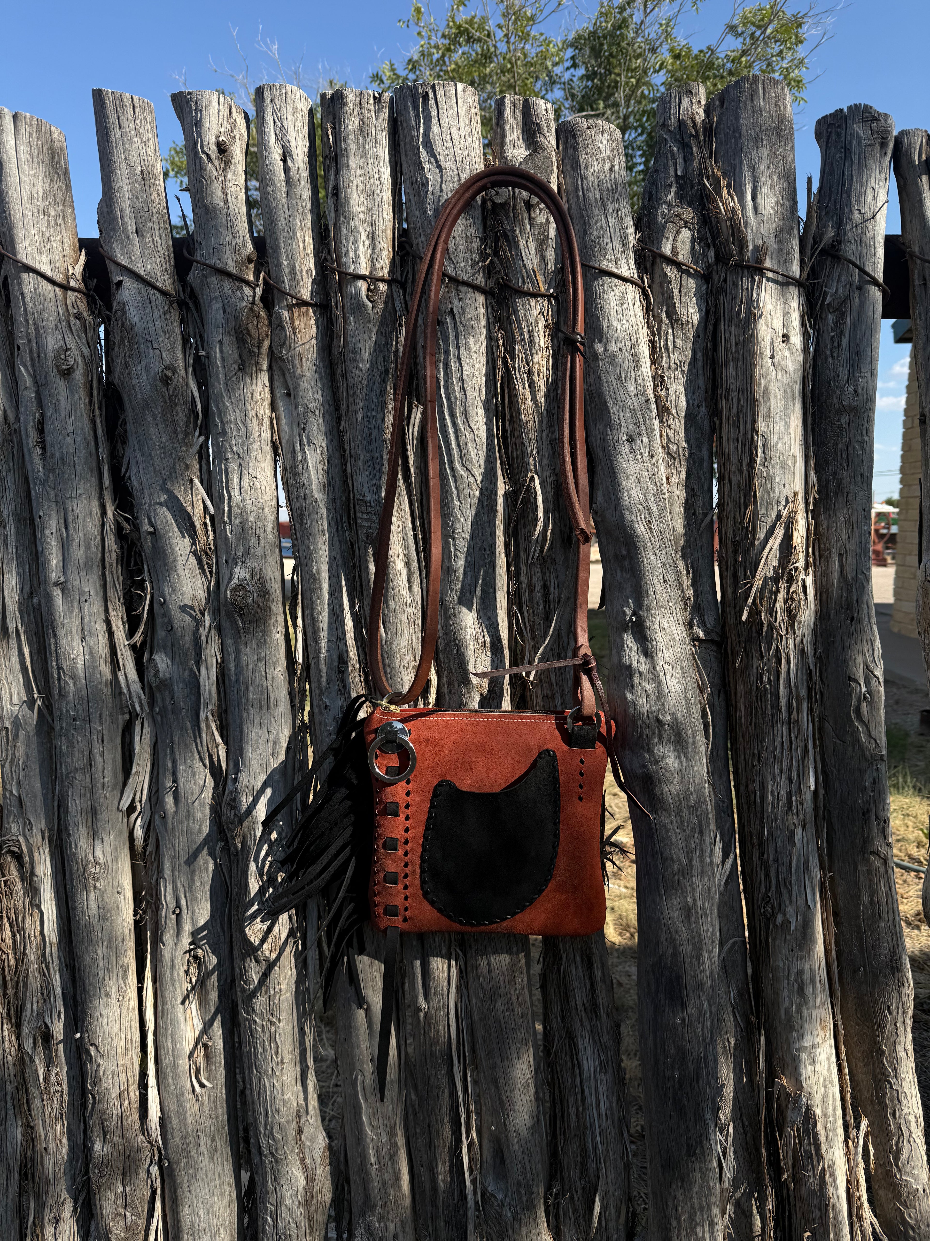 Rust & Black Chap Purse